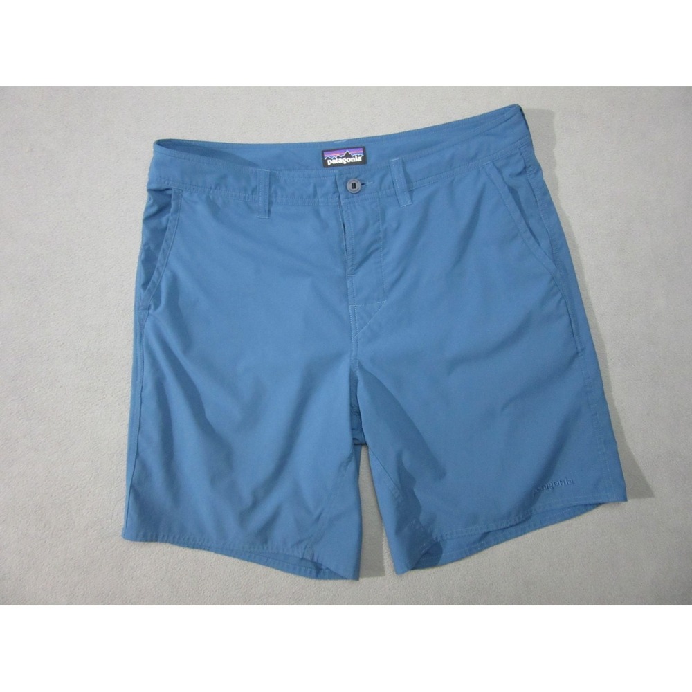 Patagonia Shorts Mens 35 Blue Stretch Wavefarer Walk Mid Rise Ripstop Worn Wear